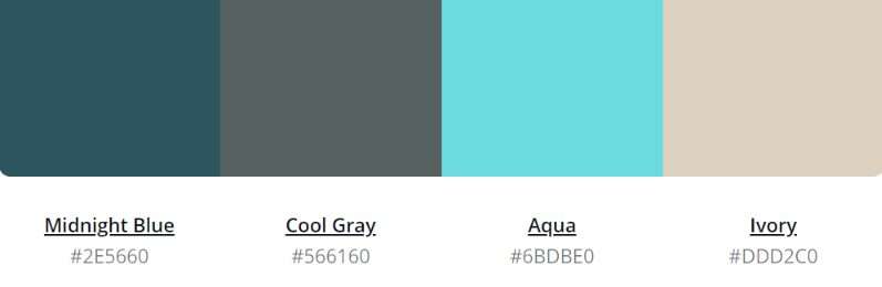 color palette with contrasting colors