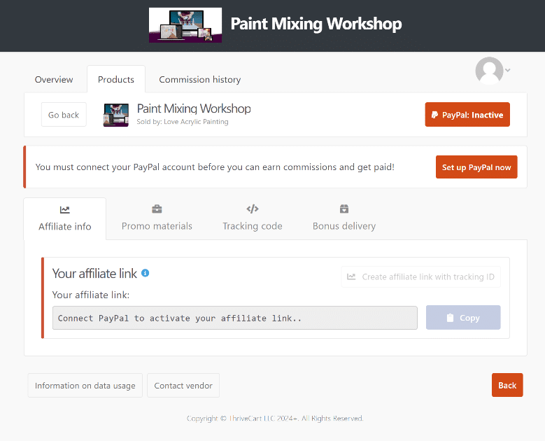 connect paypal to affiliate account